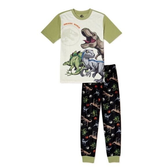 New Jurassic Park Boys Short Sleeve Pajamas Set, 2-Piece Size Small 6-7 - Picture 1 of 8